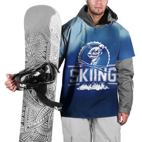 Накидка на куртку 3D с принтом Лыжный спорт в Тюмени, 100% полиэстер |  | extreme | ski | skiing | горнолыжное | горные лыжи | лыжник | фристайл | экстрим