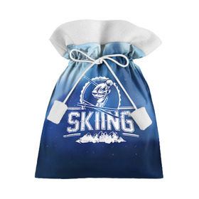 Подарочный 3D мешок с принтом Лыжный спорт в Тюмени, 100% полиэстер | Размер: 29*39 см | Тематика изображения на принте: extreme | ski | skiing | горнолыжное | горные лыжи | лыжник | фристайл | экстрим