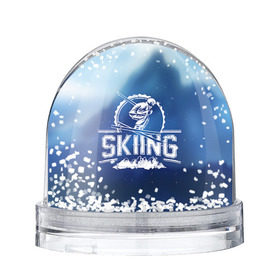 Водяной шар с принтом Лыжный спорт в Тюмени, Пластик | Изображение внутри шара печатается на глянцевой фотобумаге с двух сторон | extreme | ski | skiing | горнолыжное | горные лыжи | лыжник | фристайл | экстрим