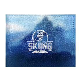 Обложка для студенческого билета с принтом Лыжный спорт в Тюмени, натуральная кожа | Размер: 11*8 см; Печать на всей внешней стороне | extreme | ski | skiing | горнолыжное | горные лыжи | лыжник | фристайл | экстрим