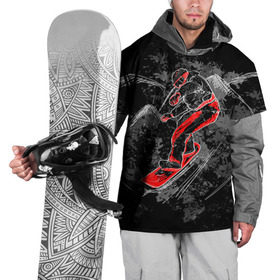 Накидка на куртку 3D с принтом Сноубордист в Тюмени, 100% полиэстер |  | Тематика изображения на принте: extreme | snowboard | сноуборд | сноубордист | экстрим