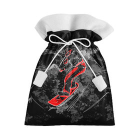 Подарочный 3D мешок с принтом Сноубордист в Тюмени, 100% полиэстер | Размер: 29*39 см | Тематика изображения на принте: extreme | snowboard | сноуборд | сноубордист | экстрим