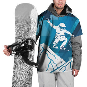 Накидка на куртку 3D с принтом Горы и сноубордист в Тюмени, 100% полиэстер |  | Тематика изображения на принте: extreme | snowboard | сноуборд | сноубордист | экстрим