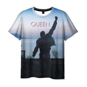 Мужская футболка 3D с принтом Queen в Тюмени, 100% полиэфир | прямой крой, круглый вырез горловины, длина до линии бедер | freddie | heavy | mercury | metal | queen | rock | квин | куин | меркури | меркюри | метал | рок | фредди меркьюри | фреди | хэви