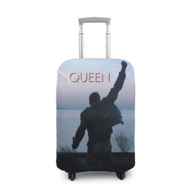 Чехол для чемодана 3D с принтом Queen в Тюмени, 86% полиэфир, 14% спандекс | двустороннее нанесение принта, прорези для ручек и колес | freddie | heavy | mercury | metal | queen | rock | квин | куин | меркури | меркюри | метал | рок | фредди меркьюри | фреди | хэви