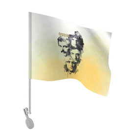 Флаг для автомобиля с принтом Queen группа в Тюмени, 100% полиэстер | Размер: 30*21 см | Тематика изображения на принте: freddie | heavy | mercury | metal | queen | rock | квин | куин | меркури | меркюри | метал | рок | фредди меркьюри | фреди | хэви