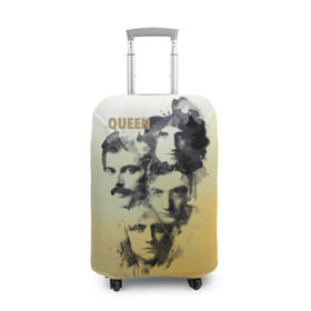 Чехол для чемодана 3D с принтом Queen группа в Тюмени, 86% полиэфир, 14% спандекс | двустороннее нанесение принта, прорези для ручек и колес | freddie | heavy | mercury | metal | queen | rock | квин | куин | меркури | меркюри | метал | рок | фредди меркьюри | фреди | хэви