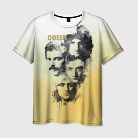 Мужская футболка 3D с принтом Queen группа в Тюмени, 100% полиэфир | прямой крой, круглый вырез горловины, длина до линии бедер | freddie | heavy | mercury | metal | queen | rock | квин | куин | меркури | меркюри | метал | рок | фредди меркьюри | фреди | хэви
