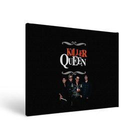 Холст прямоугольный с принтом Killer Queen в Тюмени, 100% ПВХ |  | freddie | heavy | mercury | metal | queen | rock | квин | куин | меркури | меркюри | метал | рок | фредди меркьюри | фреди | хэви