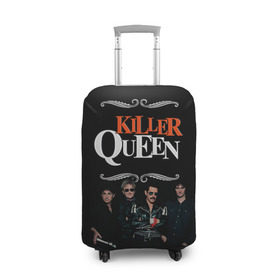 Чехол для чемодана 3D с принтом Killer Queen в Тюмени, 86% полиэфир, 14% спандекс | двустороннее нанесение принта, прорези для ручек и колес | freddie | heavy | mercury | metal | queen | rock | квин | куин | меркури | меркюри | метал | рок | фредди меркьюри | фреди | хэви