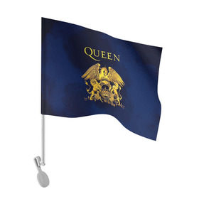Флаг для автомобиля с принтом Группа Queen в Тюмени, 100% полиэстер | Размер: 30*21 см | freddie | heavy | mercury | metal | queen | rock | квин | куин | меркури | меркюри | метал | рок | фредди меркьюри | фреди | хэви