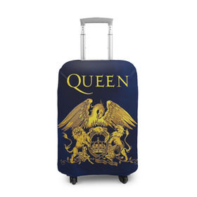 Чехол для чемодана 3D с принтом Группа Queen в Тюмени, 86% полиэфир, 14% спандекс | двустороннее нанесение принта, прорези для ручек и колес | freddie | heavy | mercury | metal | queen | rock | квин | куин | меркури | меркюри | метал | рок | фредди меркьюри | фреди | хэви