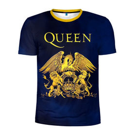 Мужская футболка 3D спортивная с принтом Группа Queen в Тюмени, 100% полиэстер с улучшенными характеристиками | приталенный силуэт, круглая горловина, широкие плечи, сужается к линии бедра | freddie | heavy | mercury | metal | queen | rock | квин | куин | меркури | меркюри | метал | рок | фредди меркьюри | фреди | хэви