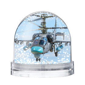 Снежный шар с принтом КА 52 в Тюмени, Пластик | Изображение внутри шара печатается на глянцевой фотобумаге с двух сторон | авиация | аллигатор | армия | боевой | ввс | вертолет | военная техника | ка 52 | ударный | черная акула