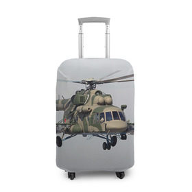 Чехол для чемодана 3D с принтом МИ 8 в Тюмени, 86% полиэфир, 14% спандекс | двустороннее нанесение принта, прорези для ручек и колес | авиация | армия | ввс | вертолет | военная техника | ми 8 | ударный