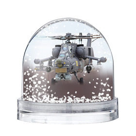 Снежный шар с принтом МИ 28 в Тюмени, Пластик | Изображение внутри шара печатается на глянцевой фотобумаге с двух сторон | авиация | армия | боевой | ввс | вертолет | военная техника | ми 28 | ночной охотник | ударный
