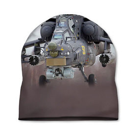 Шапка 3D с принтом МИ 28 в Тюмени, 100% полиэстер | универсальный размер, печать по всей поверхности изделия | авиация | армия | боевой | ввс | вертолет | военная техника | ми 28 | ночной охотник | ударный