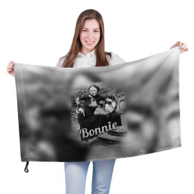 Флаг 3D с принтом Бонни в Тюмени, 100% полиэстер | плотность ткани — 95 г/м2, размер — 67 х 109 см. Принт наносится с одной стороны | 14 февраля | bonnie | love | бони | бони и клайд | бонни | бонни и клайд | влюбленные | день святого валентина | любовь