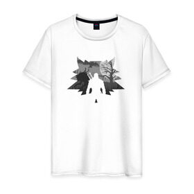 Мужская футболка хлопок с принтом The Witcher в Тюмени, 100% хлопок | прямой крой, круглый вырез горловины, длина до линии бедер, слегка спущенное плечо. | ведьмак
