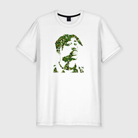 Мужская футболка премиум с принтом 2pac camouflage в Тюмени, 92% хлопок, 8% лайкра | приталенный силуэт, круглый вырез ворота, длина до линии бедра, короткий рукав | 