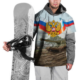 Накидка на куртку 3D с принтом Танк и символика РФ в Тюмени, 100% полиэстер |  | 23 февраля | армия | герб | защитник | звезда | муж | мужской праздник | мужчине | отечества | танк | флаг | флот