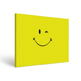 Холст прямоугольный с принтом Смайл в Тюмени, 100% ПВХ |  | Тематика изображения на принте: emoji | smile | жёлтый | смайл | смайлик | улыбка | эмодзи | эмоции