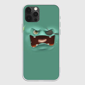 Чехол для iPhone 12 Pro Max с принтом Пластилиновый смайл в Тюмени, Силикон |  | глаза | зелёный | мульт | рожица | рот | смайл | улыбка
