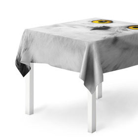 Скатерть 3D с принтом Сова 2 в Тюмени, 100% полиэстер (ткань не мнется и не растягивается) | Размер: 150*150 см | сова