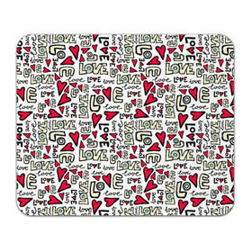 Коврик прямоугольный с принтом День святого Валентина в Тюмени, натуральный каучук | размер 230 х 185 мм; запечатка лицевой стороны | день святого валентина | любовь | сердца