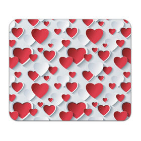 Коврик прямоугольный с принтом Сердца в Тюмени, натуральный каучук | размер 230 х 185 мм; запечатка лицевой стороны | Тематика изображения на принте: день святого валентина | любовь | сердца