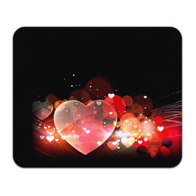 Коврик прямоугольный с принтом Сердца в Тюмени, натуральный каучук | размер 230 х 185 мм; запечатка лицевой стороны | 14 февраля | love | валентин | влюбленные | любовь | сердечко | сердце