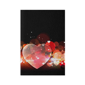 Обложка для паспорта матовая кожа с принтом Сердца в Тюмени, натуральная матовая кожа | размер 19,3 х 13,7 см; прозрачные пластиковые крепления | 14 февраля | love | валентин | влюбленные | любовь | сердечко | сердце