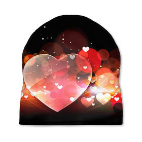 Шапка 3D с принтом Сердца в Тюмени, 100% полиэстер | универсальный размер, печать по всей поверхности изделия | 14 февраля | love | валентин | влюбленные | любовь | сердечко | сердце