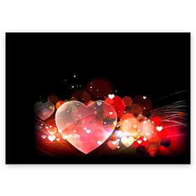 Поздравительная открытка с принтом Сердца в Тюмени, 100% бумага | плотность бумаги 280 г/м2, матовая, на обратной стороне линовка и место для марки
 | 14 февраля | love | валентин | влюбленные | любовь | сердечко | сердце