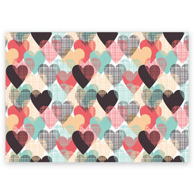 Поздравительная открытка с принтом Сердечки в Тюмени, 100% бумага | плотность бумаги 280 г/м2, матовая, на обратной стороне линовка и место для марки
 | 14 февраля | love | валентин | влюбленные | любовь | сердечко | сердце