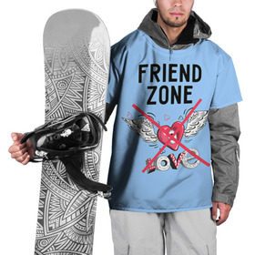Накидка на куртку 3D с принтом Friendzone в Тюмени, 100% полиэстер |  | 14 февраля | friendzone | valentine | день святого валентина | ненавижу 14 февраля | сердечки | френдзона