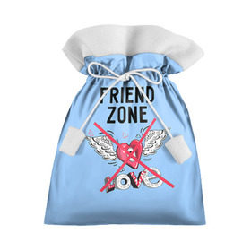 Подарочный 3D мешок с принтом Friendzone в Тюмени, 100% полиэстер | Размер: 29*39 см | Тематика изображения на принте: 14 февраля | friendzone | valentine | день святого валентина | ненавижу 14 февраля | сердечки | френдзона