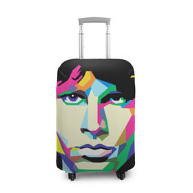 Чехол для чемодана 3D с принтом Jim morrison в Тюмени, 86% полиэфир, 14% спандекс | двустороннее нанесение принта, прорези для ручек и колес | jim morrison джим моррисон | поп арт | портрет