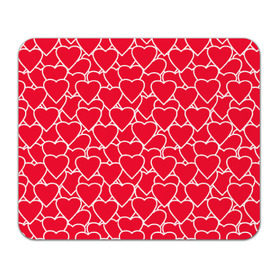 Коврик прямоугольный с принтом Сердца в Тюмени, натуральный каучук | размер 230 х 185 мм; запечатка лицевой стороны | Тематика изображения на принте: любовь | орнамент | сердца