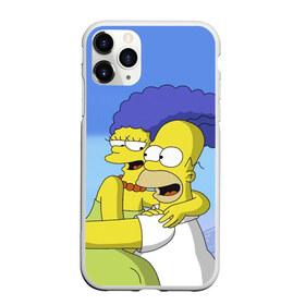 Чехол для iPhone 11 Pro матовый с принтом Гомер и Мардж в Тюмени, Силикон |  | гомер