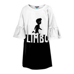 Детское платье 3D с принтом Limbo в Тюмени, 100% полиэстер | прямой силуэт, чуть расширенный к низу. Круглая горловина, на рукавах — воланы | limbo | игра | лимбо | мальчик