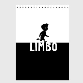 Скетчбук с принтом Limbo в Тюмени, 100% бумага
 | 48 листов, плотность листов — 100 г/м2, плотность картонной обложки — 250 г/м2. Листы скреплены сверху удобной пружинной спиралью | limbo | игра | лимбо | мальчик