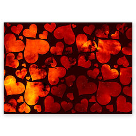 Поздравительная открытка с принтом Космические сердечки в Тюмени, 100% бумага | плотность бумаги 280 г/м2, матовая, на обратной стороне линовка и место для марки
 | 14 февраля | день влюбленных | сердце