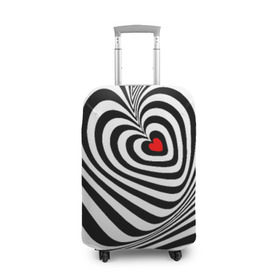 Чехол для чемодана 3D с принтом Метаморфозы в Тюмени, 86% полиэфир, 14% спандекс | двустороннее нанесение принта, прорези для ручек и колес | зебра | любовь | метаморфозы | сердце