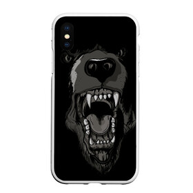 Чехол для iPhone XS Max матовый с принтом Grizzly bear в Тюмени, Силикон | Область печати: задняя сторона чехла, без боковых панелей | bear | балалайка | водка | медведь