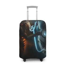 Чехол для чемодана 3D с принтом Razor and shadow fiend в Тюмени, 86% полиэфир, 14% спандекс | двустороннее нанесение принта, прорези для ручек и колес | dota 2 | razor | shadow fiend | дота 2