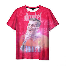 Мужская футболка 3D с принтом Daniel Agger. Liverpool в Тюмени, 100% полиэфир | прямой крой, круглый вырез горловины, длина до линии бедер | ливерпуль