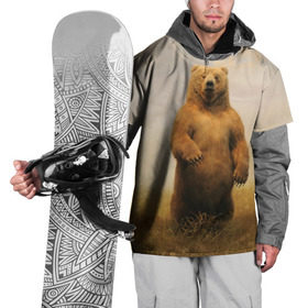 Накидка на куртку 3D с принтом Медведь в поле в Тюмени, 100% полиэстер |  | Тематика изображения на принте: bear | медведь | одуванчики | русский медведь в чистом русском поле мечта патриотаполе | сено