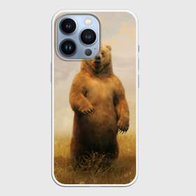 Чехол для iPhone 13 Pro с принтом Медведь в поле в Тюмени,  |  | bear | медведь | одуванчики | русский медведь в чистом русском поле мечта патриотаполе | сено