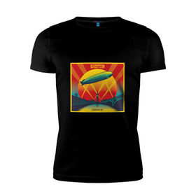 Мужская футболка премиум с принтом Led Zeppelin в Тюмени, 92% хлопок, 8% лайкра | приталенный силуэт, круглый вырез ворота, длина до линии бедра, короткий рукав | led zeppelin